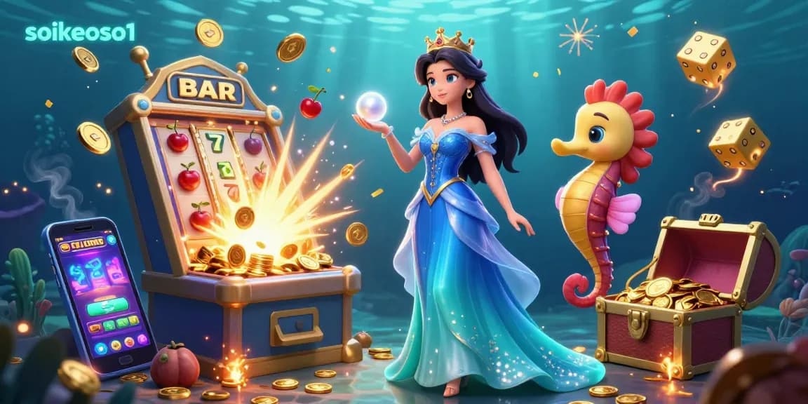 Engage with thrilling gameplay at soikeoso1 showcasing a vibrant slot machine bursting with treasures and winnings.
