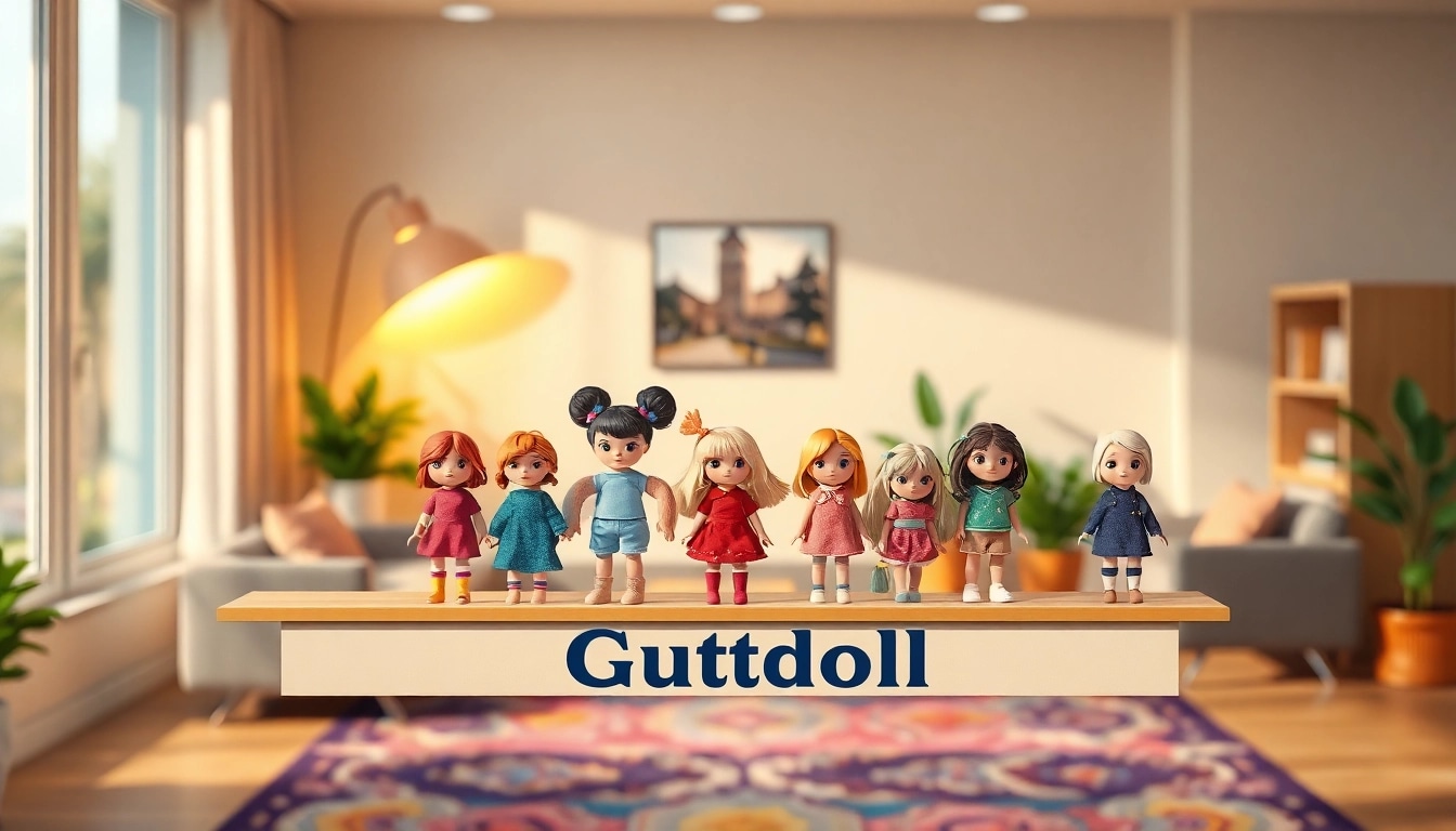 Kreative Gutdolls in einem modernen Raum mit sanften Farben und einem einladenden Ambiente.