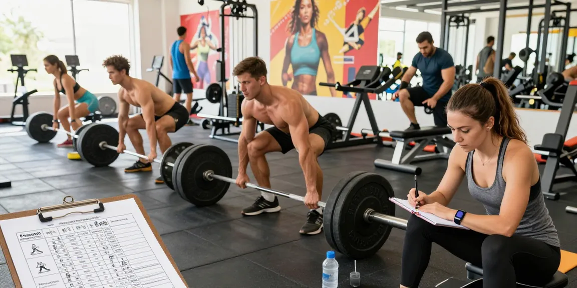 Gruppen-Workout im Steroidshop-Fitnessstudio, das Krafttraining und Fitnesserfolge demonstriert.