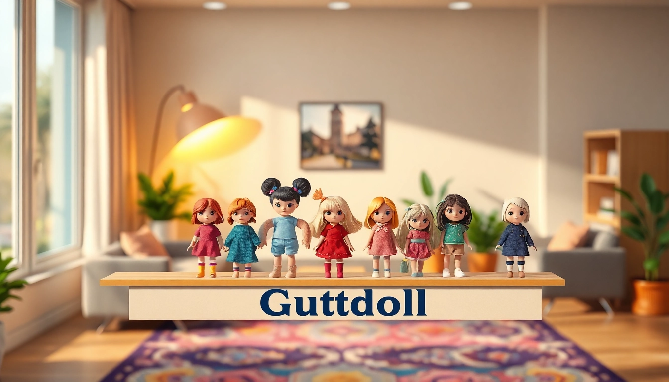 Kreative Gutdolls in einem modernen Raum mit sanften Farben und einem einladenden Ambiente.