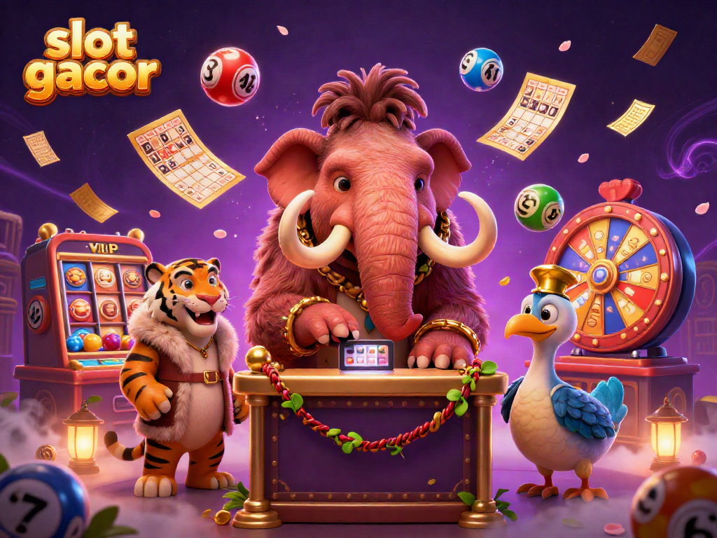 Engaging scene depicting slot gacor champions with colorful elements, showcasing the thrill of winning.