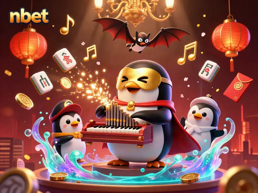 Experience nbet's enticing atmosphere with 3D cartoon characters and vibrant casino elements