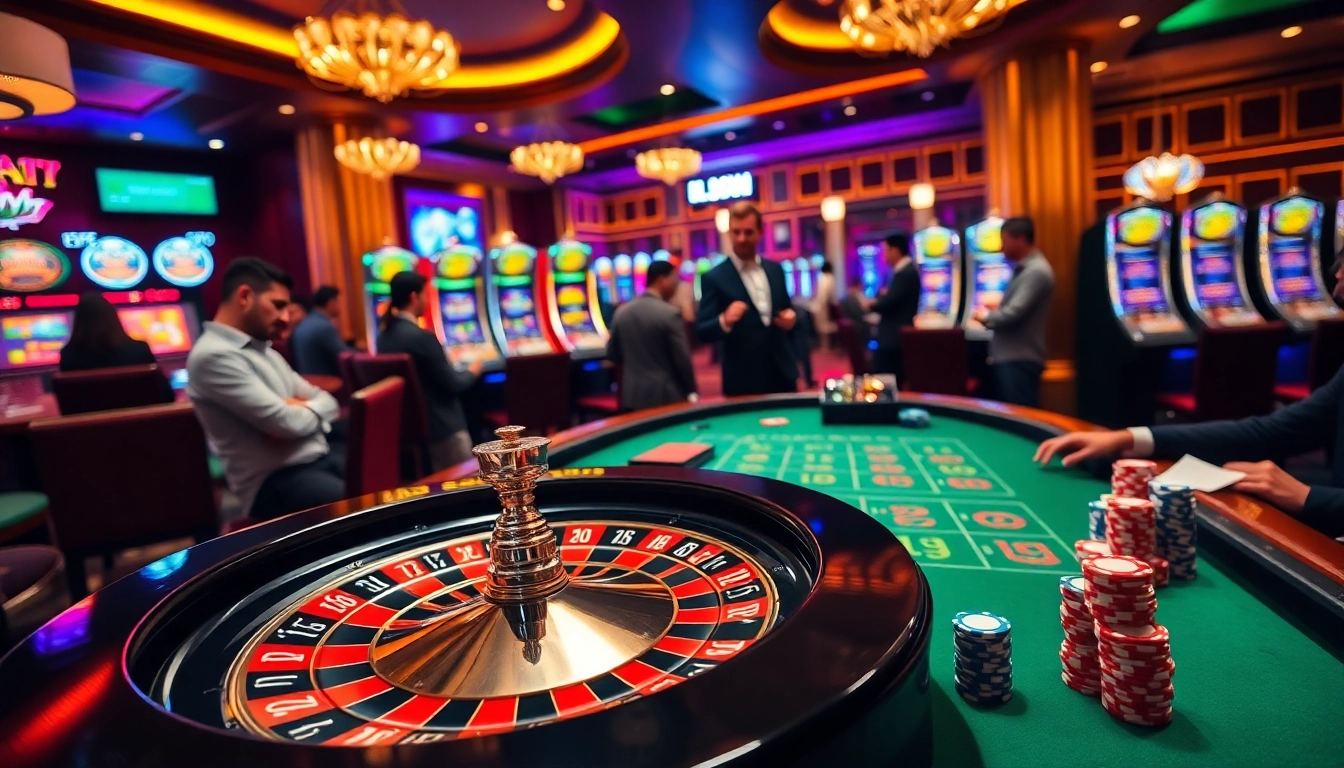 Experience the thrill of betting at https://www.jl55.one/ with poker chips and roulette in a glamorous casino setting.